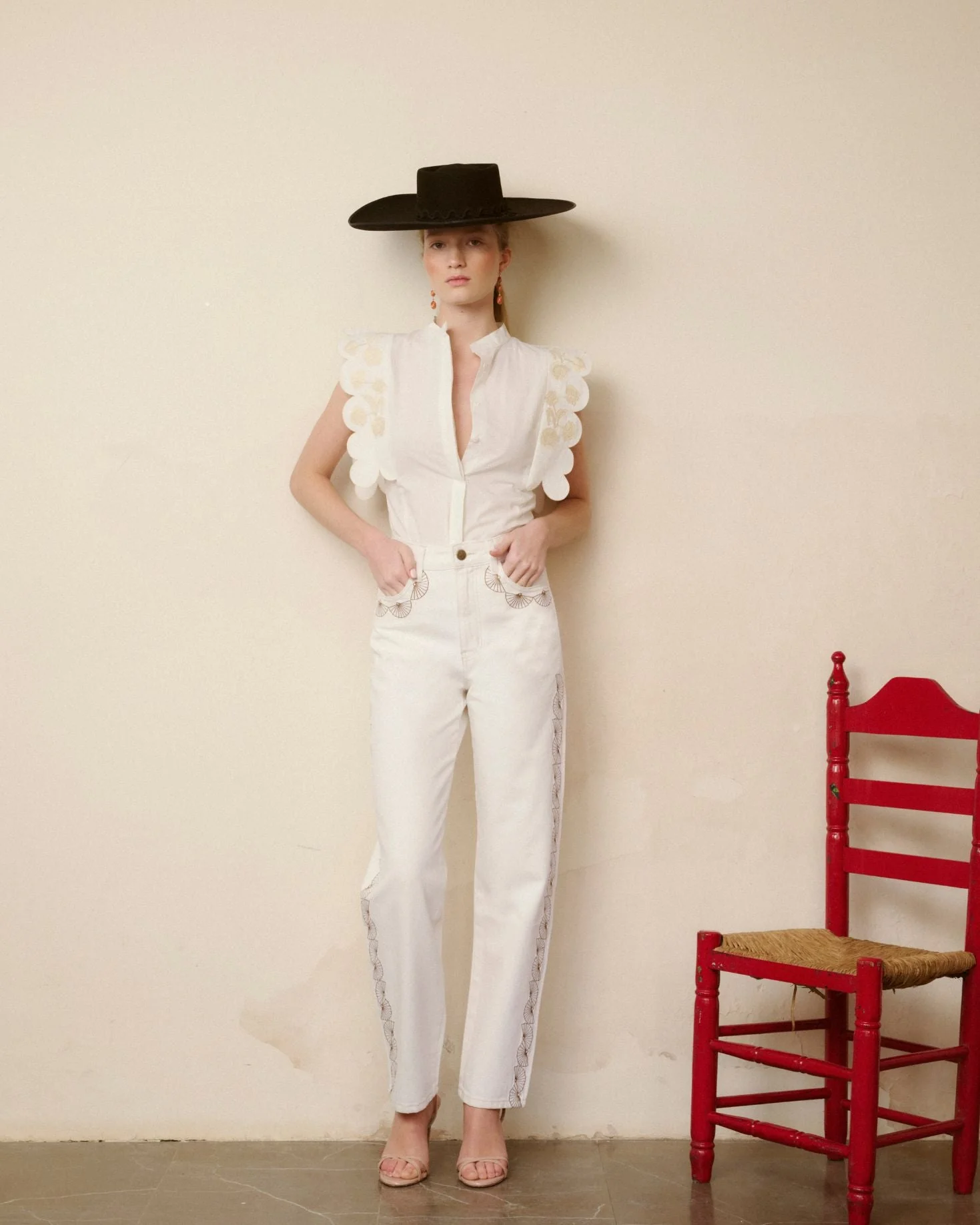 CAMISA ANNA BORDADOS BEIGE - Image 5