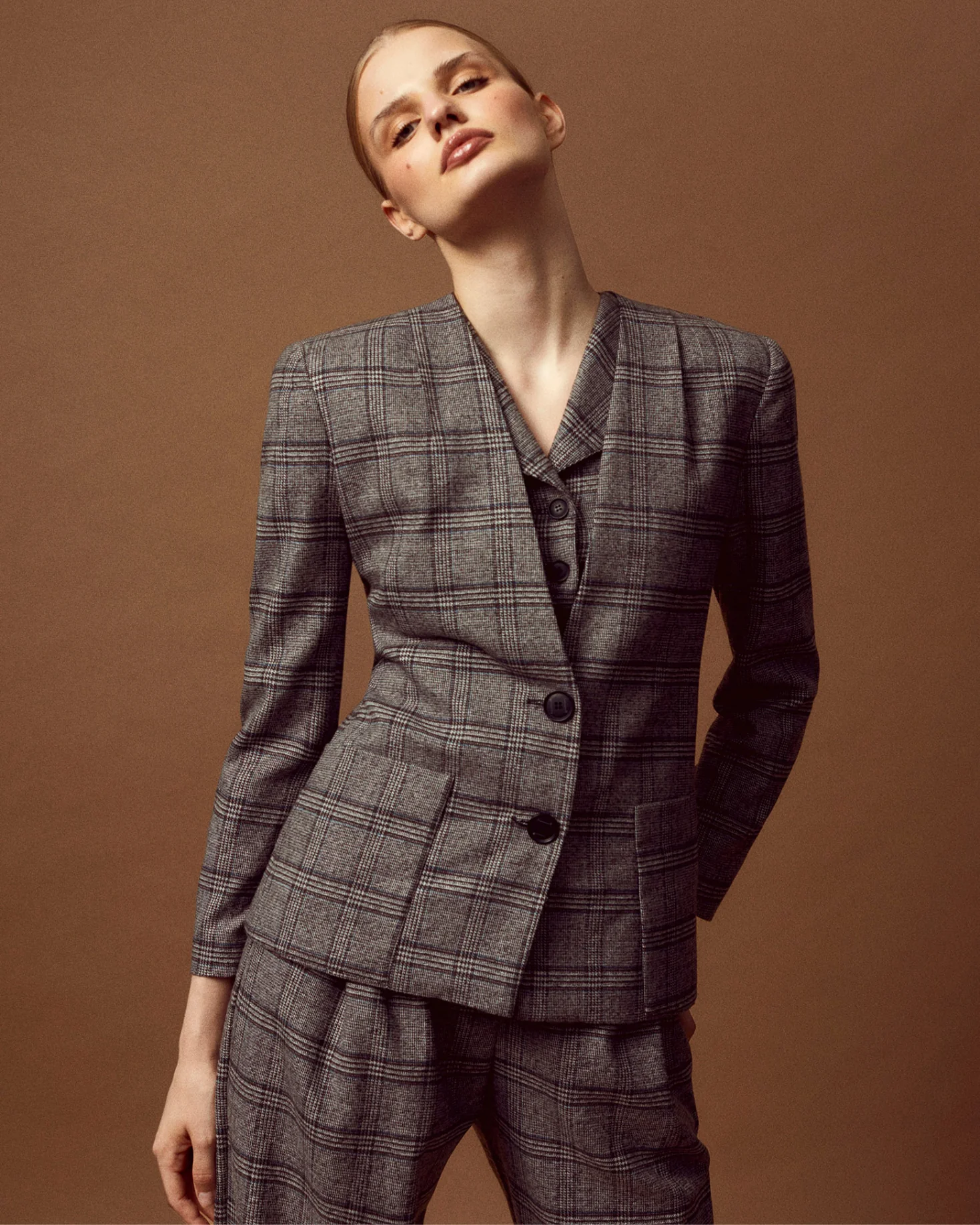 CHAQUETA ZOE TARTÁN GRIS - Image 2