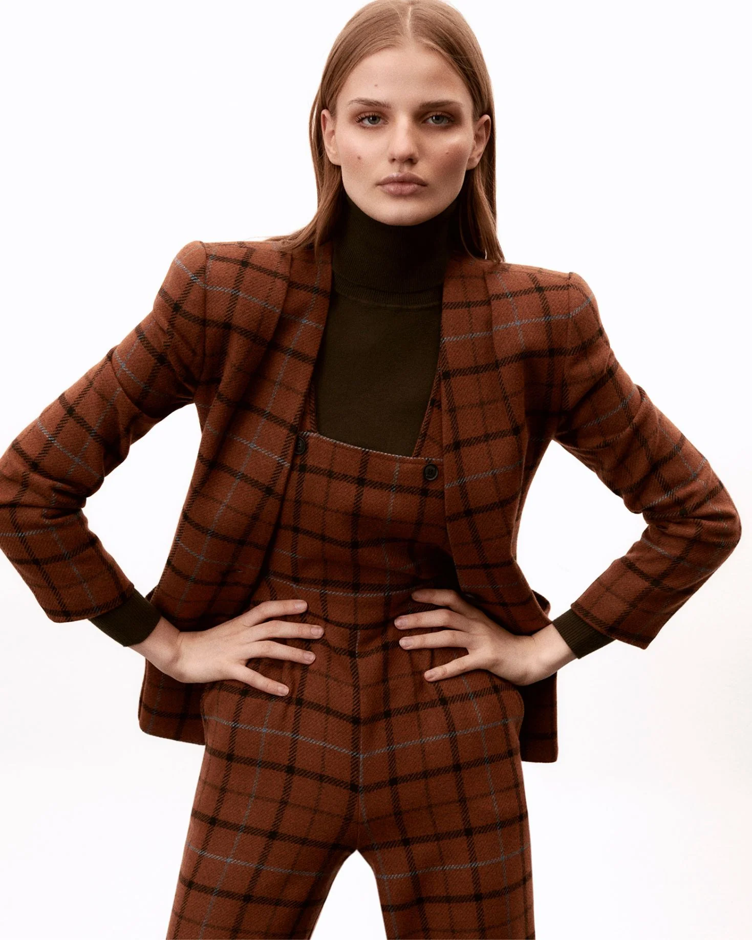 CHAQUETA ZOE TARTÁN TEJA - Image 2