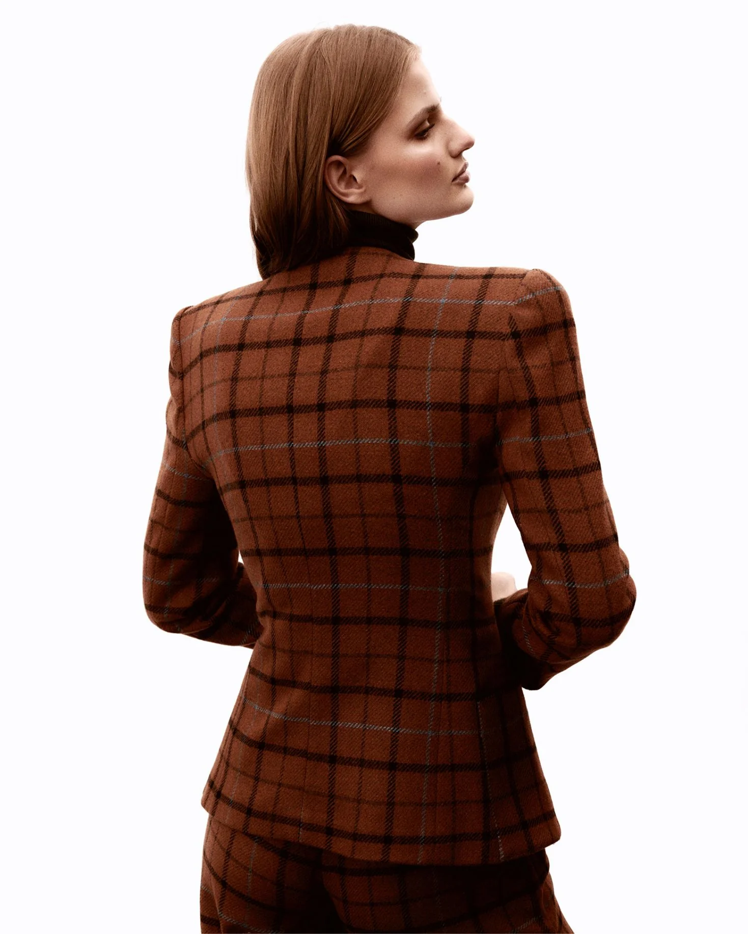 CHAQUETA ZOE TARTÁN TEJA - Image 5