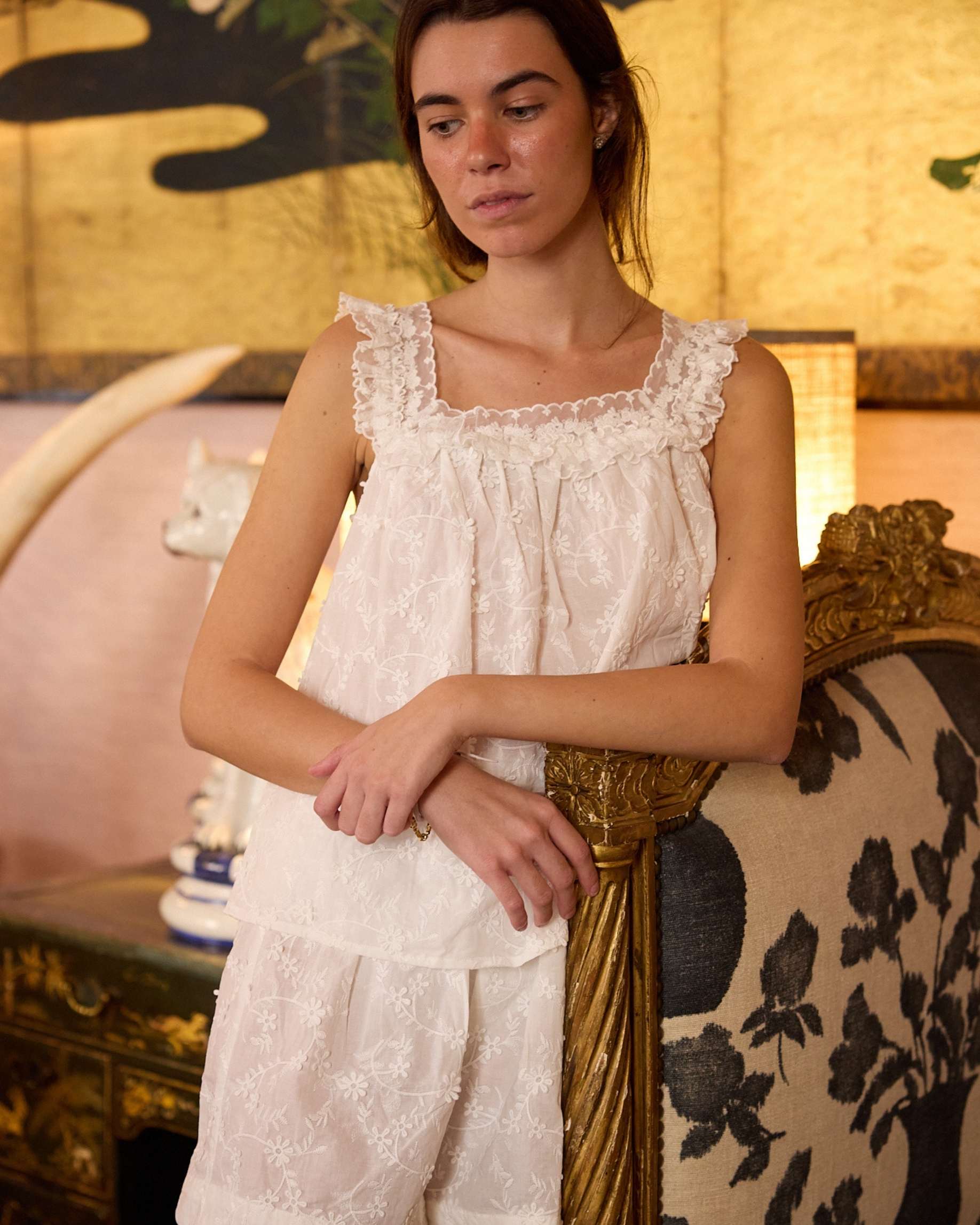 CONJUNTO PIJAMA LENCERO BLANCO - Image 4