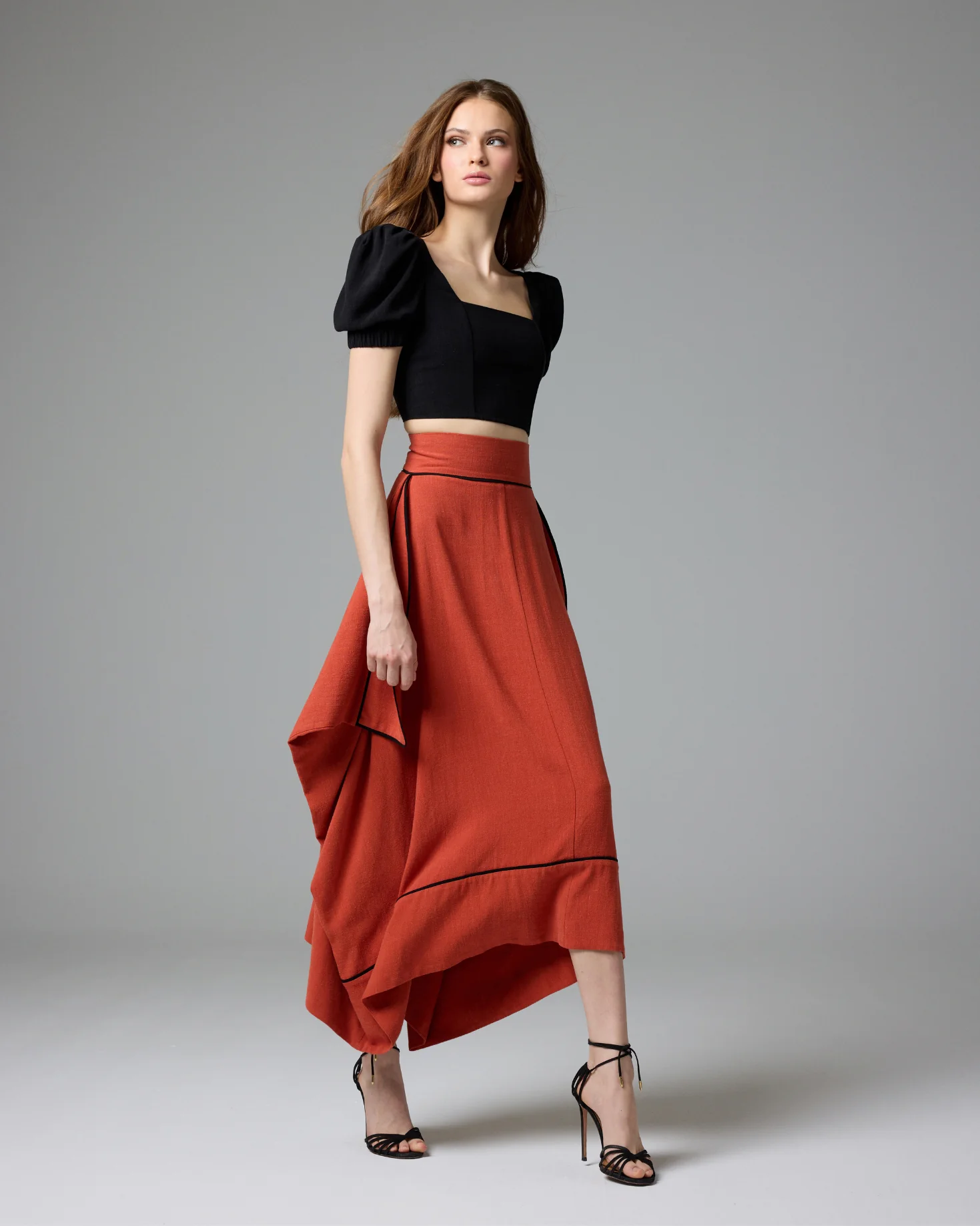 FALDA ROMANCE TEJA