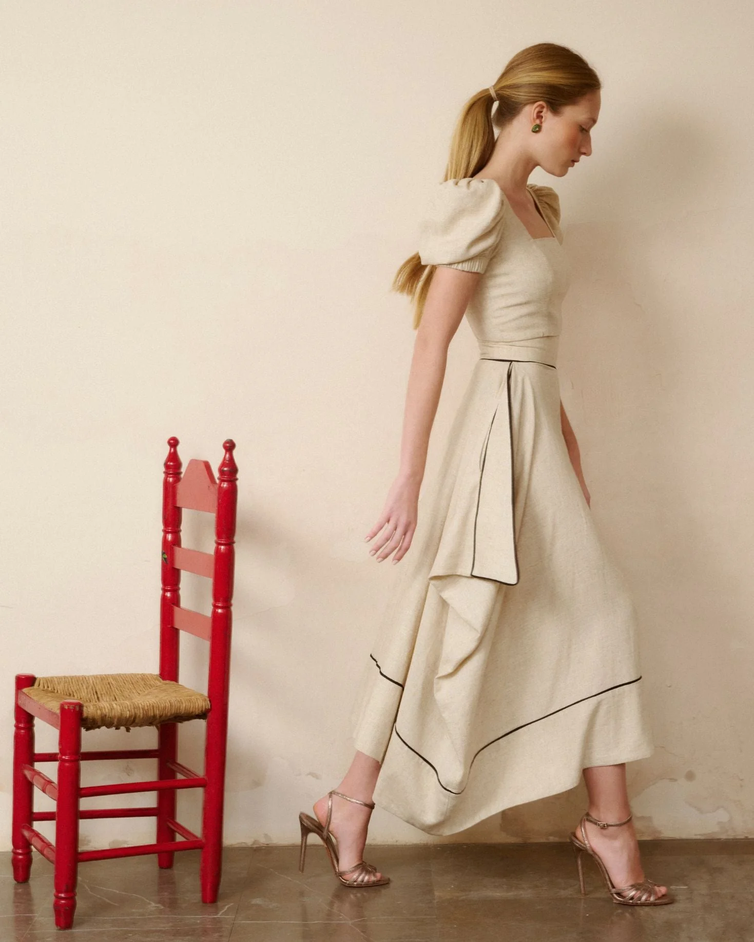 FALDA ROMANCE BEIGE - Image 5