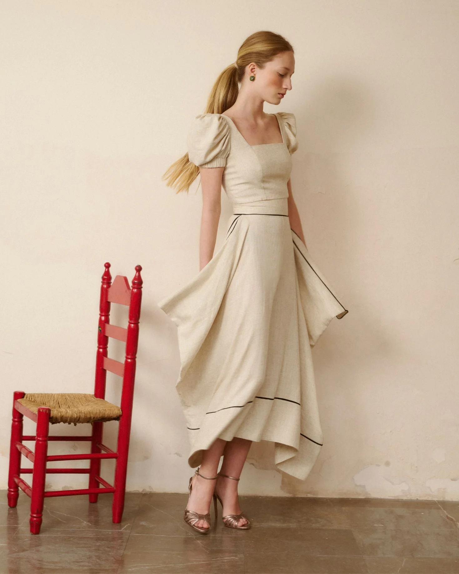 FALDA ROMANCE BEIGE - Image 6