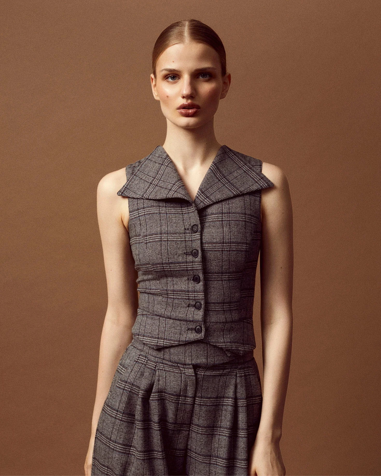 PANTALÓN CAMILA TARTÁN GRIS - Image 6